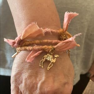 Bohemian hand crafted sari silk bracelets